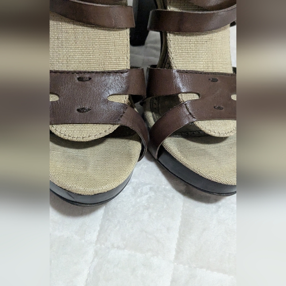 Sam Edelman Leather Strappy Heels 8M - Picture 6 of 12